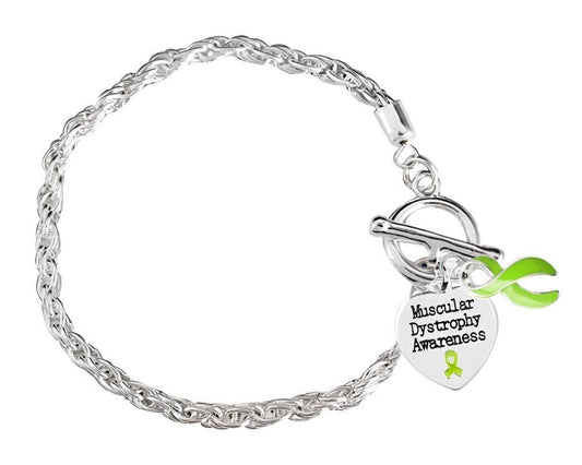 Muscular Dystrophy Lime Green Ribbon Rope Bracelets