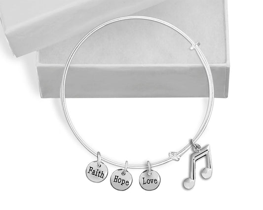 Music Note Retractable Charm Bracelets