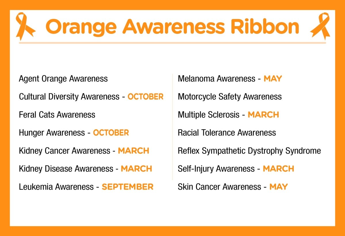 Orange Awareness Silicone Bracelet Wristbands