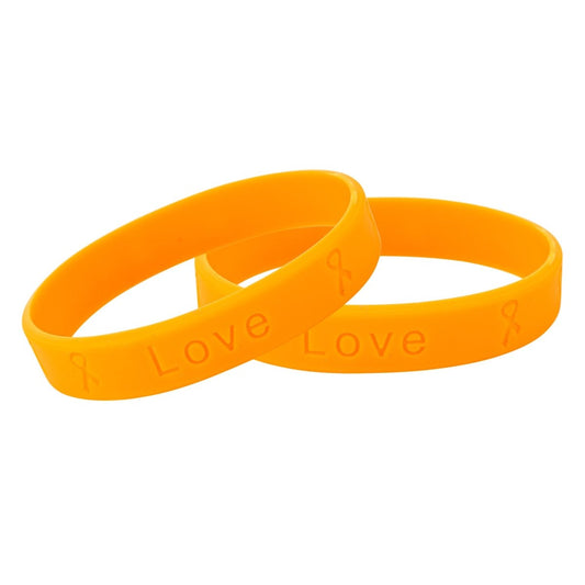 Orange Multiple Sclerosis Silicone Bracelet Wristbands