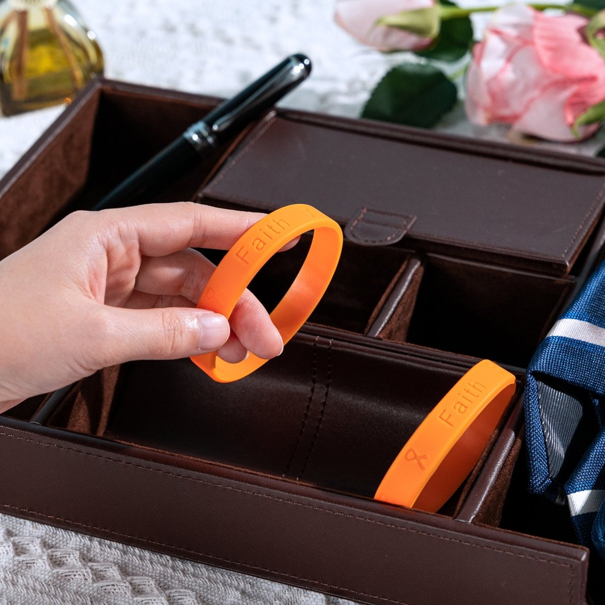 Orange Multiple Sclerosis Silicone Bracelet Wristbands