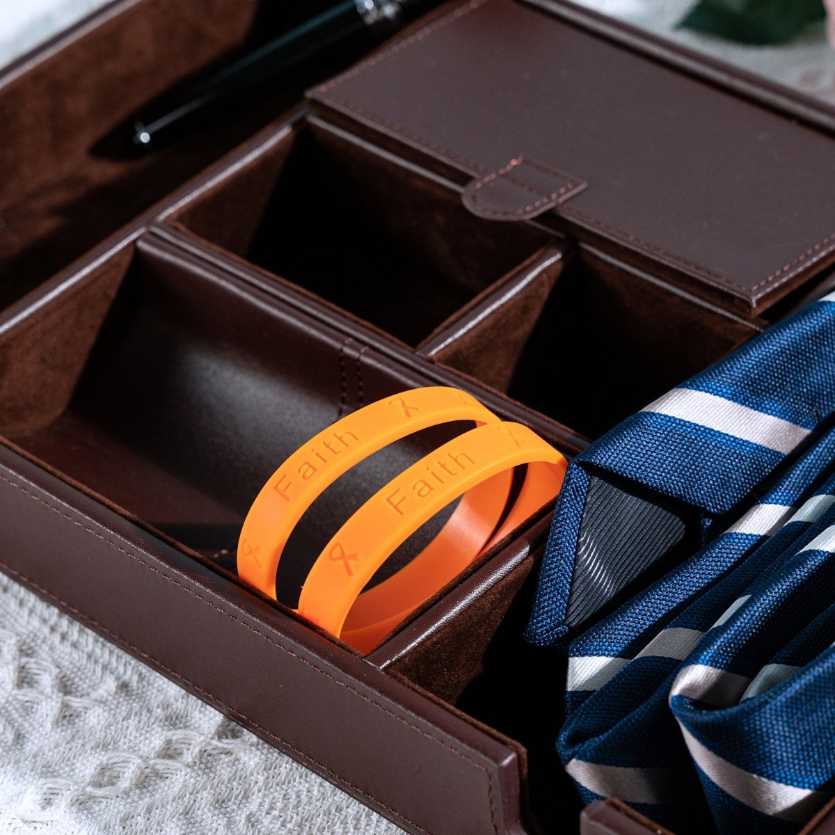 Orange Multiple Sclerosis Silicone Bracelet Wristbands