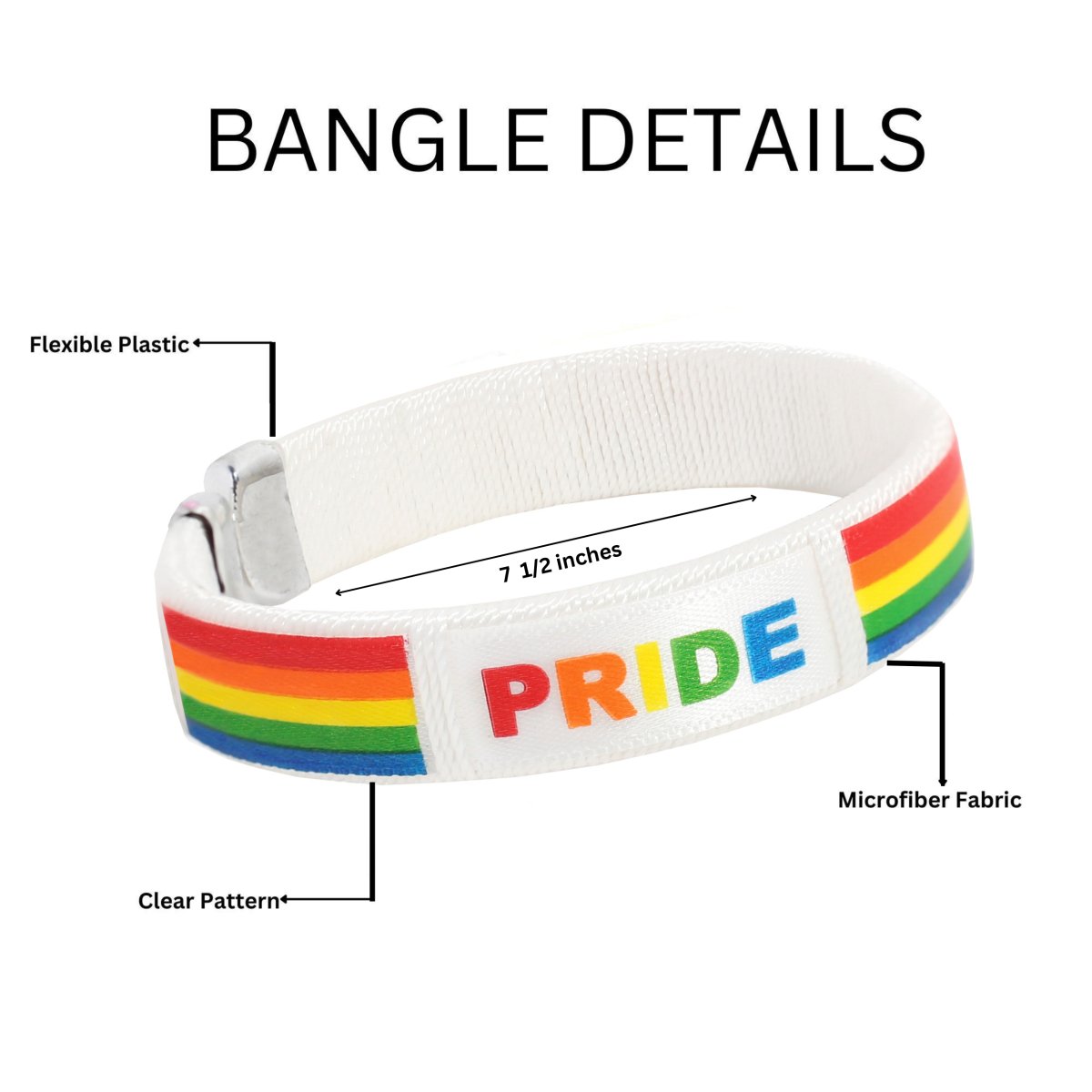 PRIDE Rainbow Bangle Bracelets