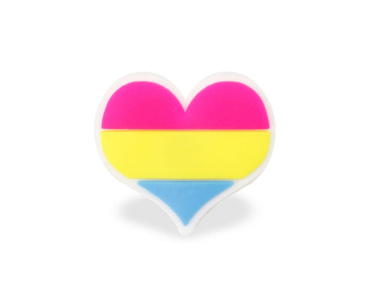 Pansexual Flag Pride Silicone Heart Pins
