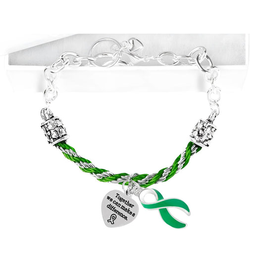 Partial Rope Green Ribbon Bracelets
