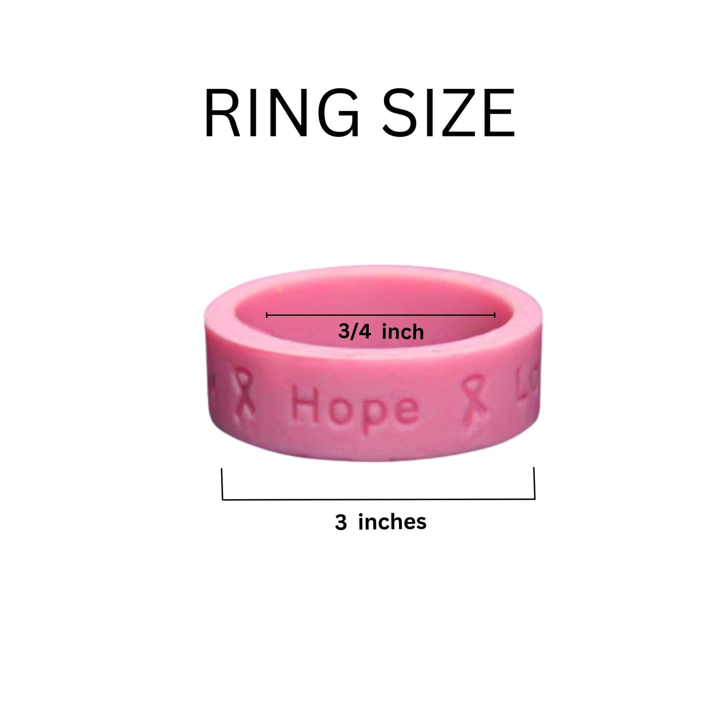 Pink Breast Cancer Awareness Silicone Rings