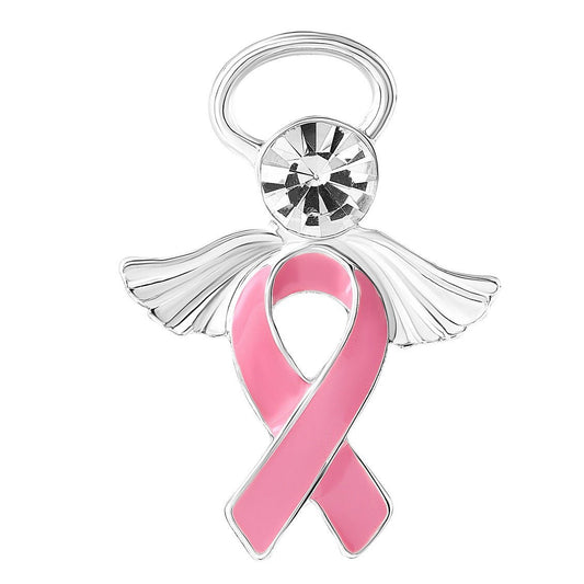 Pink Ribbon Angel Awareness Pins
