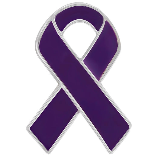 Purple Ribbon Awareness Pins
