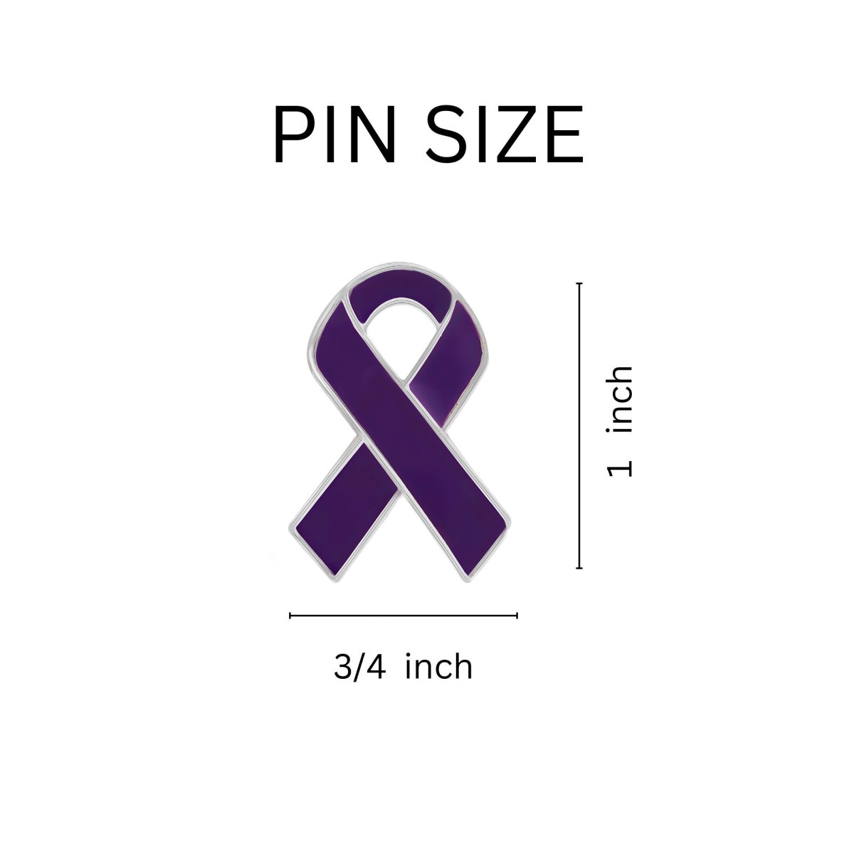 Purple Ribbon Awareness Pins