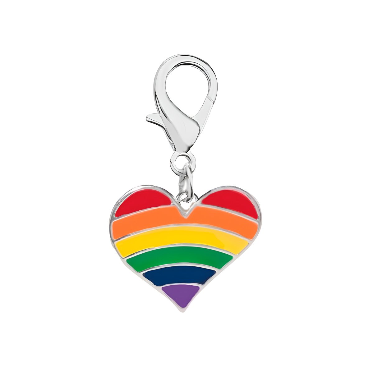 Rainbow Heart Gay Pride Hanging Charms