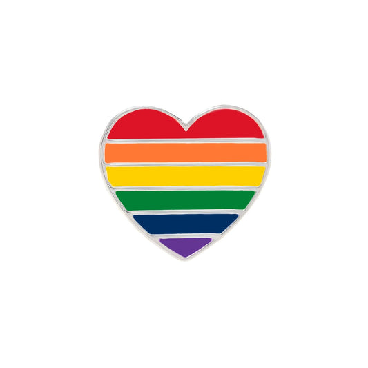 Rainbow Heart Shaped Gay Pride Pins