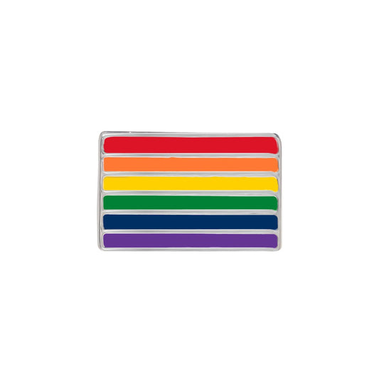 Rectangle Rainbow Pride Flag Pins