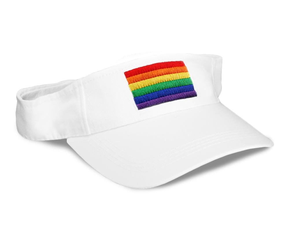 Rectangle Rainbow Visors in White ()