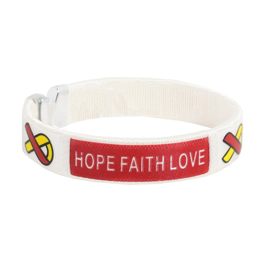 Red & Yellow Ribbon Bangle Bracelets