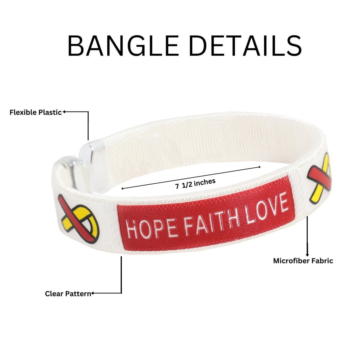 Red & Yellow Ribbon Bangle Bracelets
