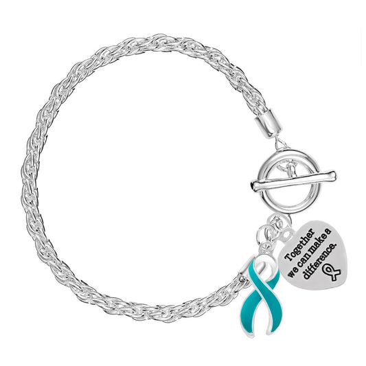 Rope Style Teal Ribbon Bracelets
