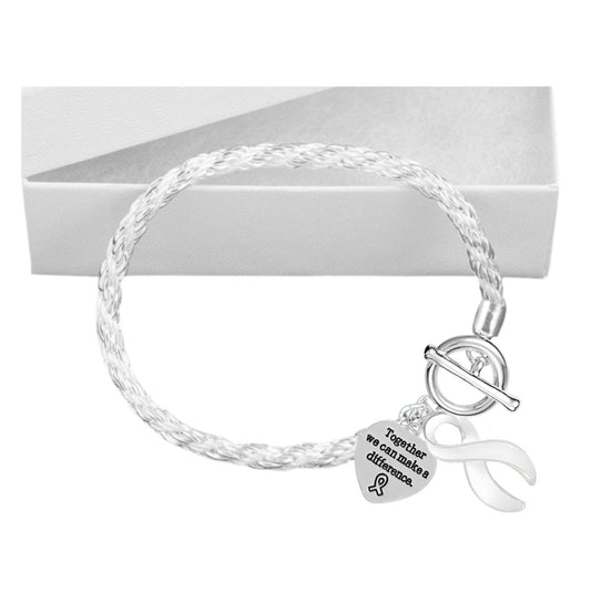 Rope White Ribbon Bracelets