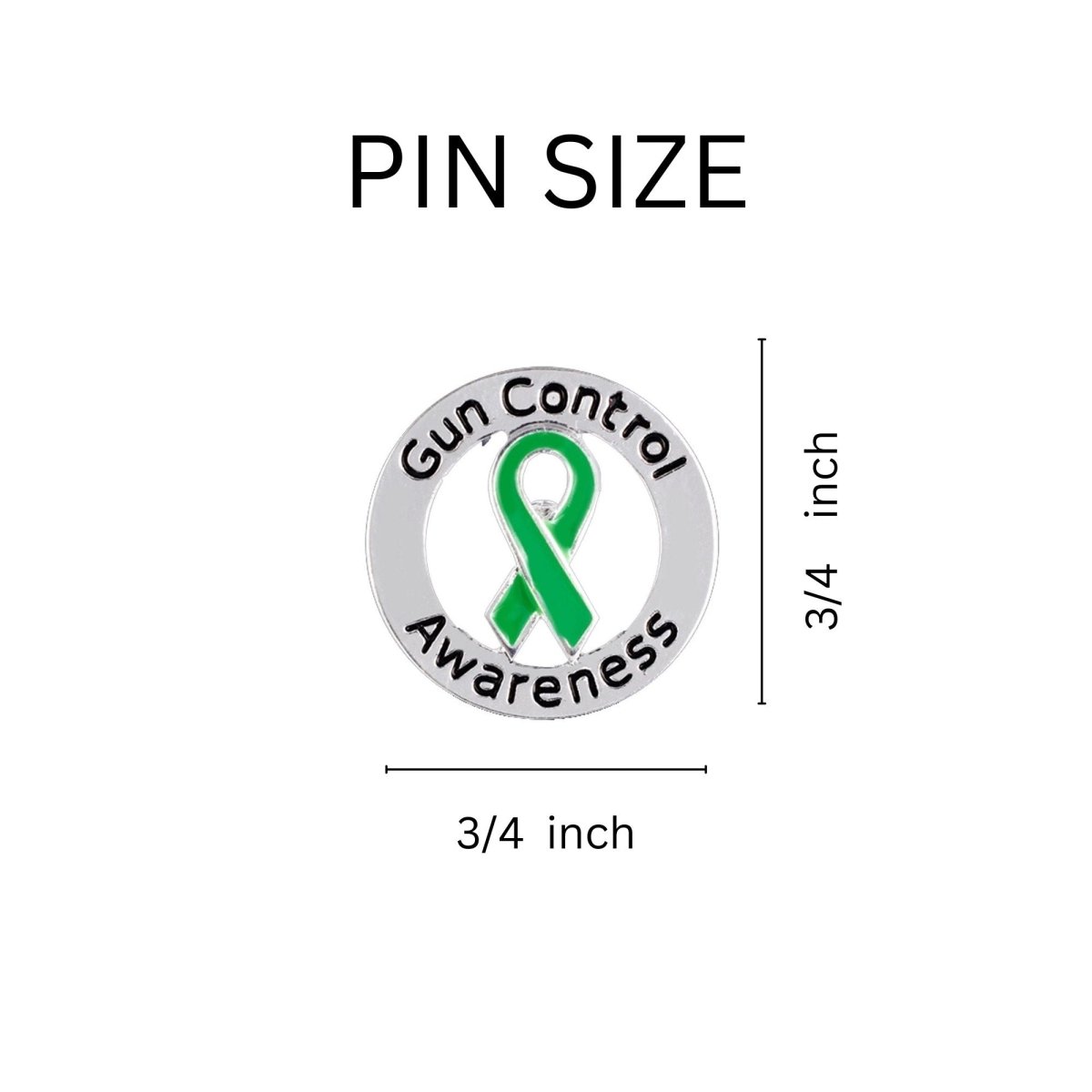 Round Gun Control Awareness Pins