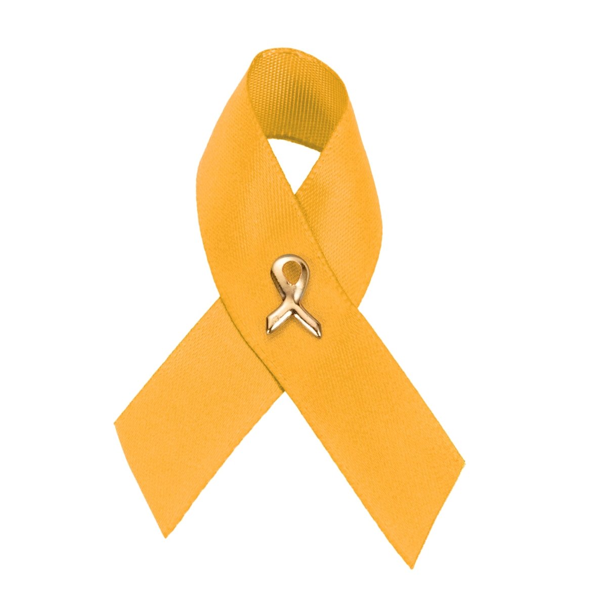 Satin Childhood Cancer Awareness Ribbon Pins