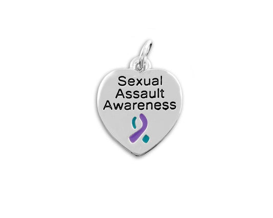 Sexual Assault Awareness Heart Charms
