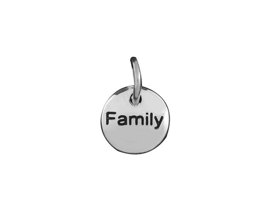 Silver Family Circle Charms (25 Charms)