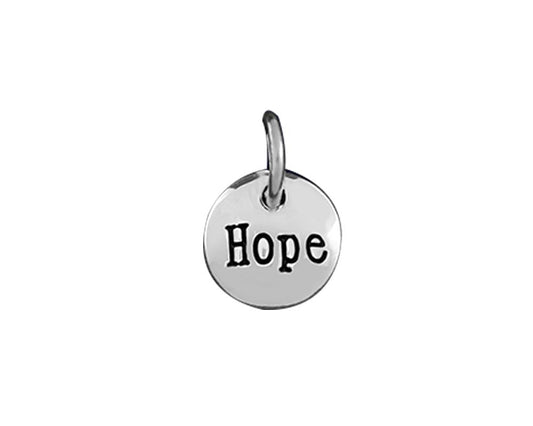 Silver Hope Circle Charms