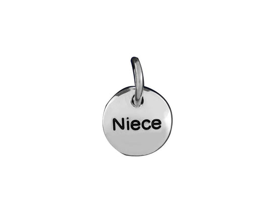 Silver Niece Circle Charms (25 Charms)