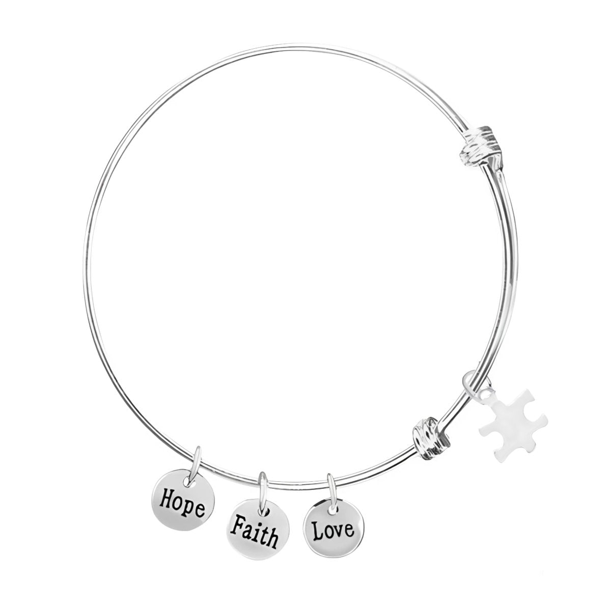 Small Autism Puzzle Piece Retractable Bracelets