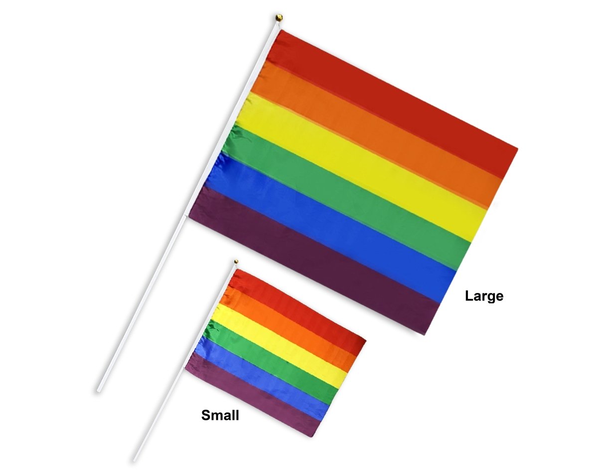 Small Rainbow Flags on a Stick