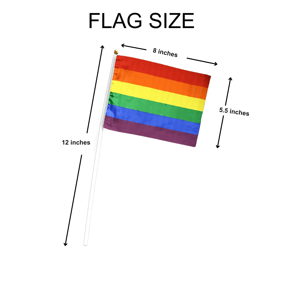 Small Rainbow Flags on a Stick