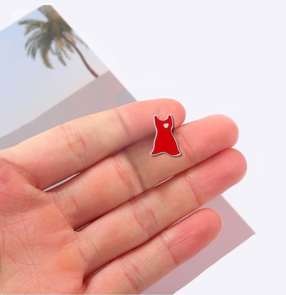 Small Red Dress Lapel Pins