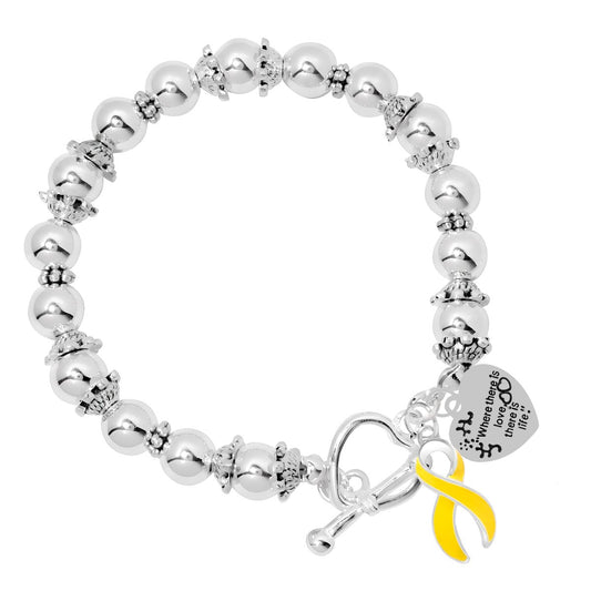 Spina Bifida Ribbon Charm Where There Is Love Bracelets