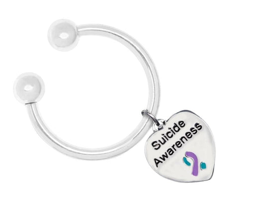 Suicide Awarenes Heart Key Chains