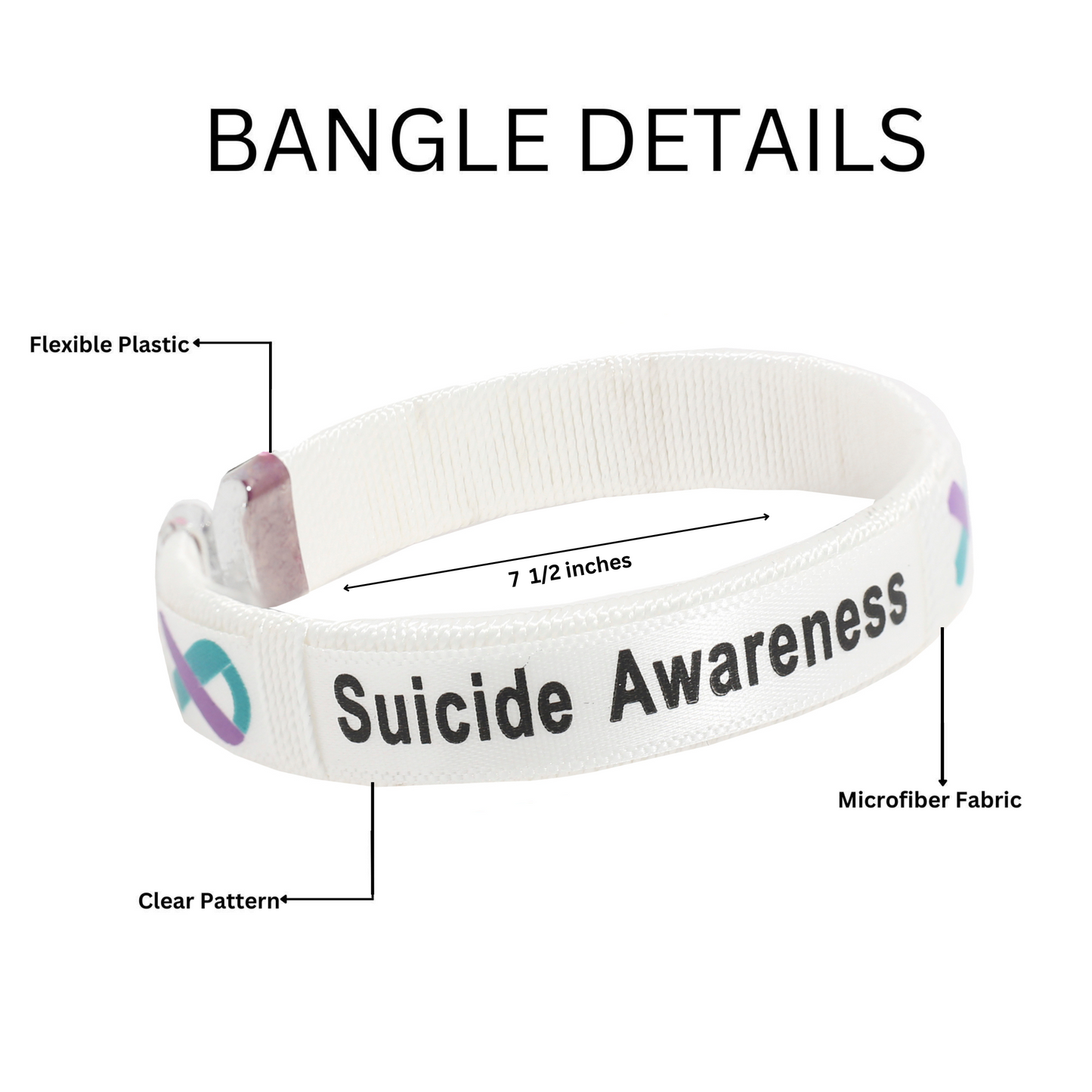 Suicide Awareness Bangle Bracelets