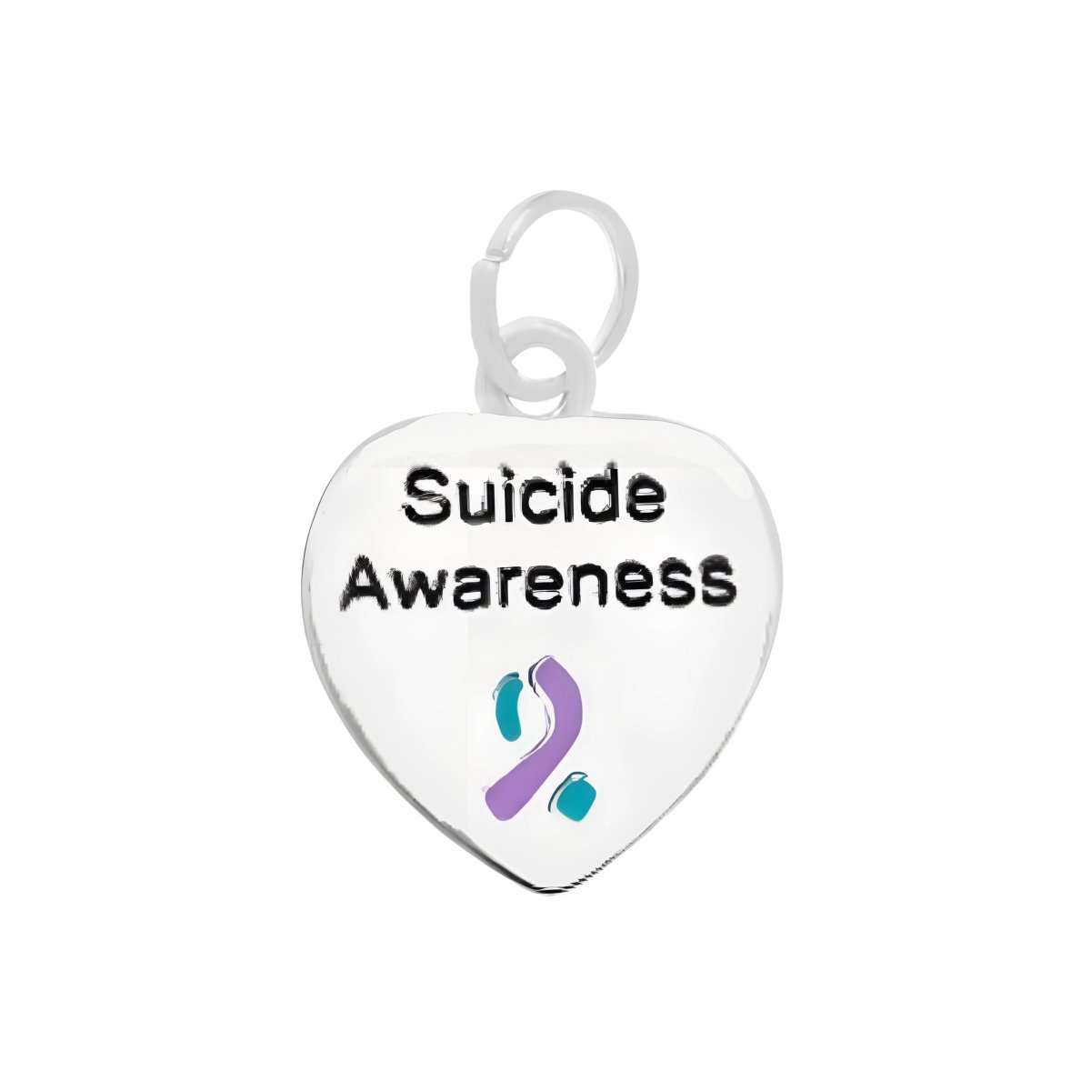Suicide Awareness Heart Charms