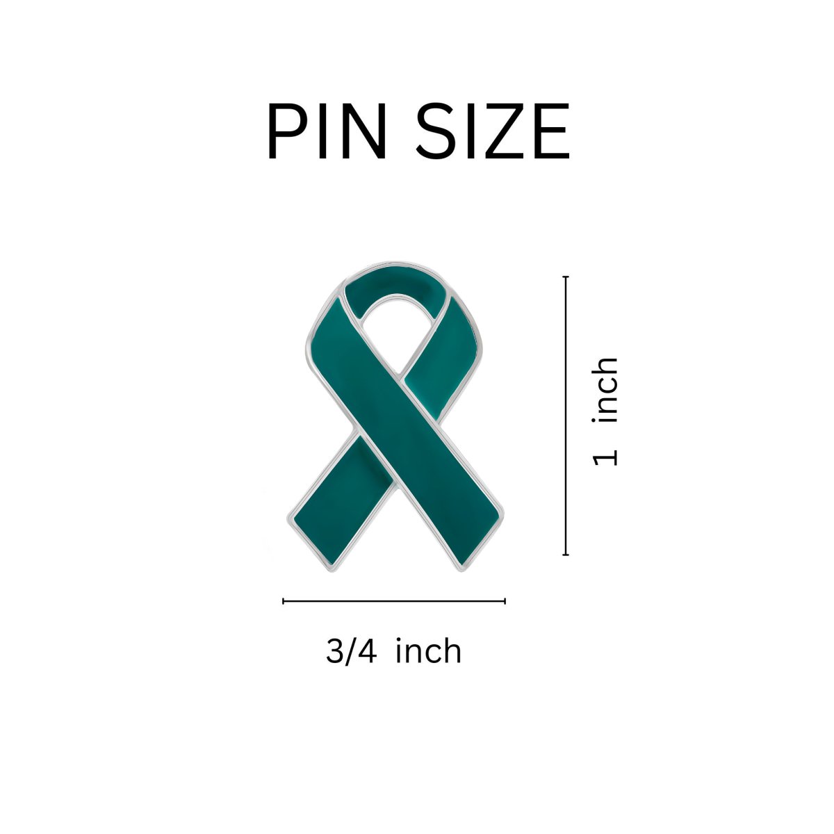 Teal Ribbon Awareness Pins