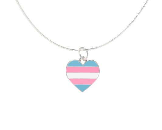 Transgender Heart Pride Necklaces