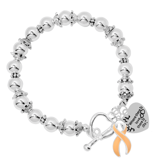 Uterine Cancer Awareness Where There Is Love Charm Bracelets