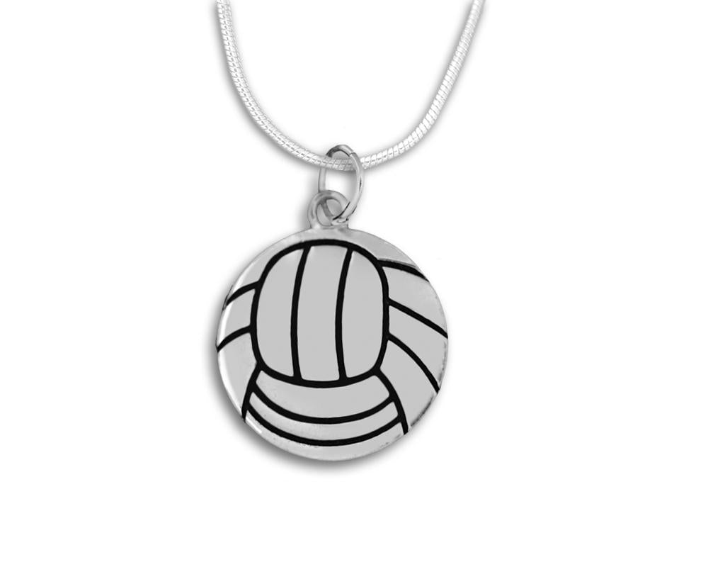 Volleyball Shaped Charm Necklaces