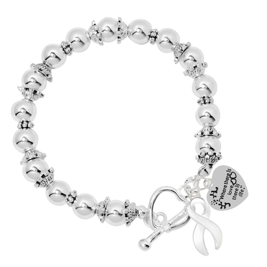 Where There is Love White Ribbon Bracelets