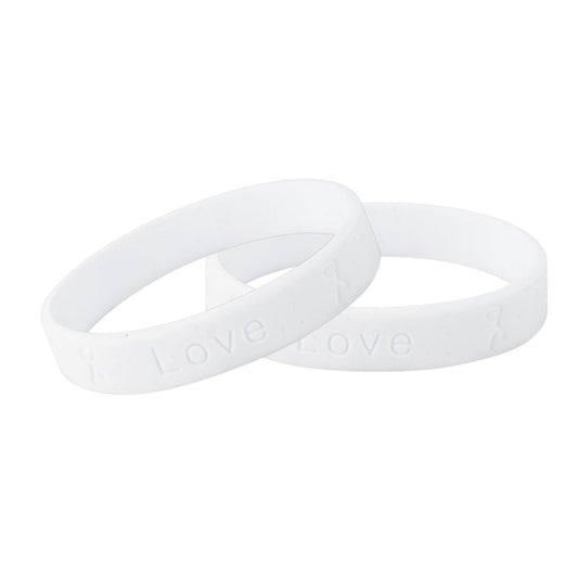 White Silicone Bracelet Wristbands