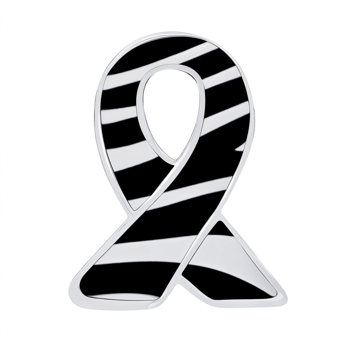 Zebra Print Ribbon Lapel Pins