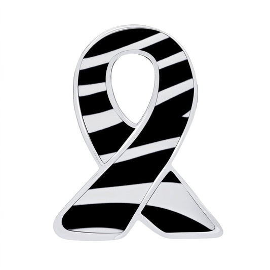 Zebra Print Ribbon Lapel Pins