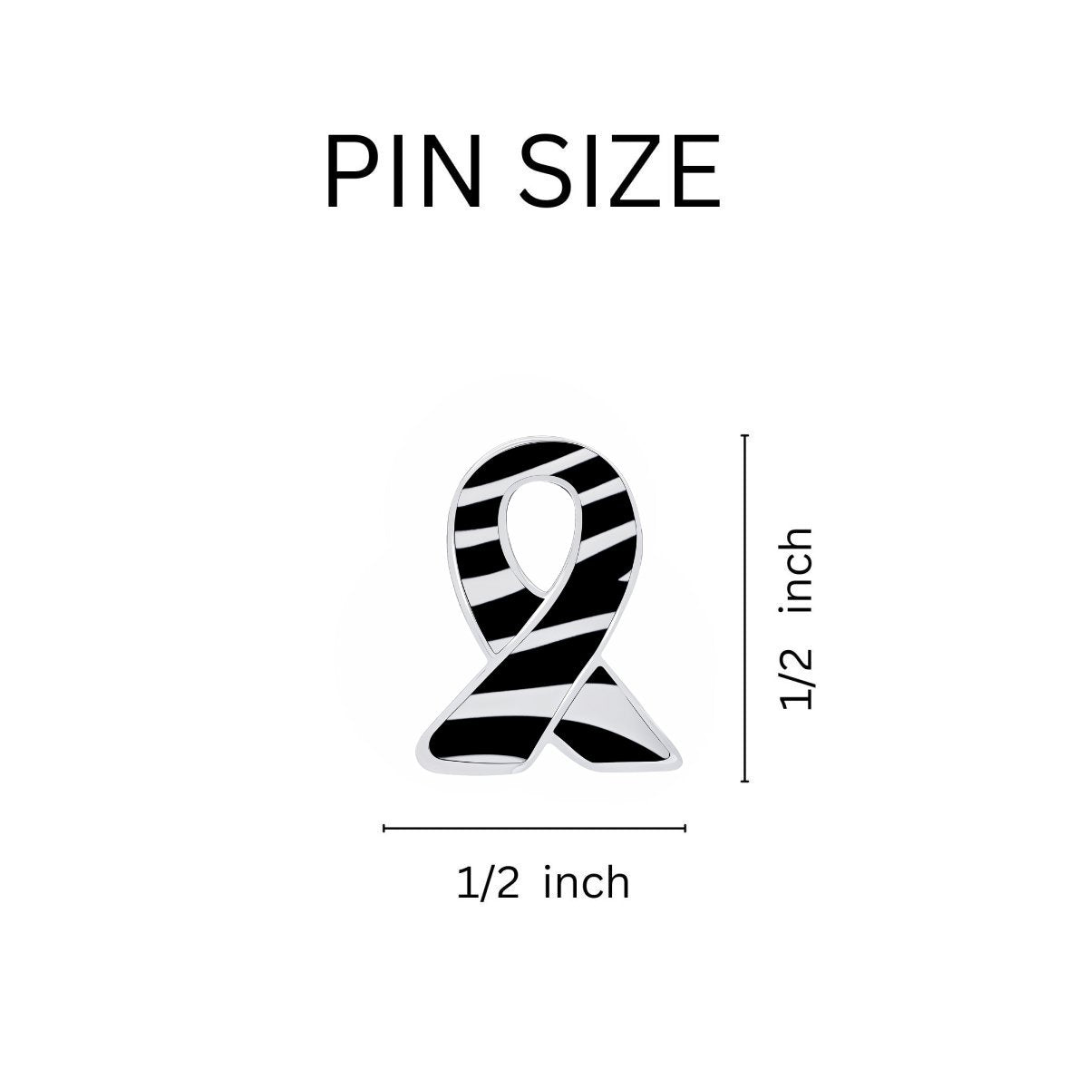 Zebra Print Ribbon Lapel Pins