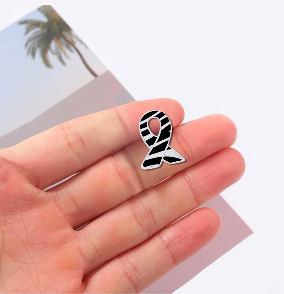 Zebra Print Ribbon Lapel Pins