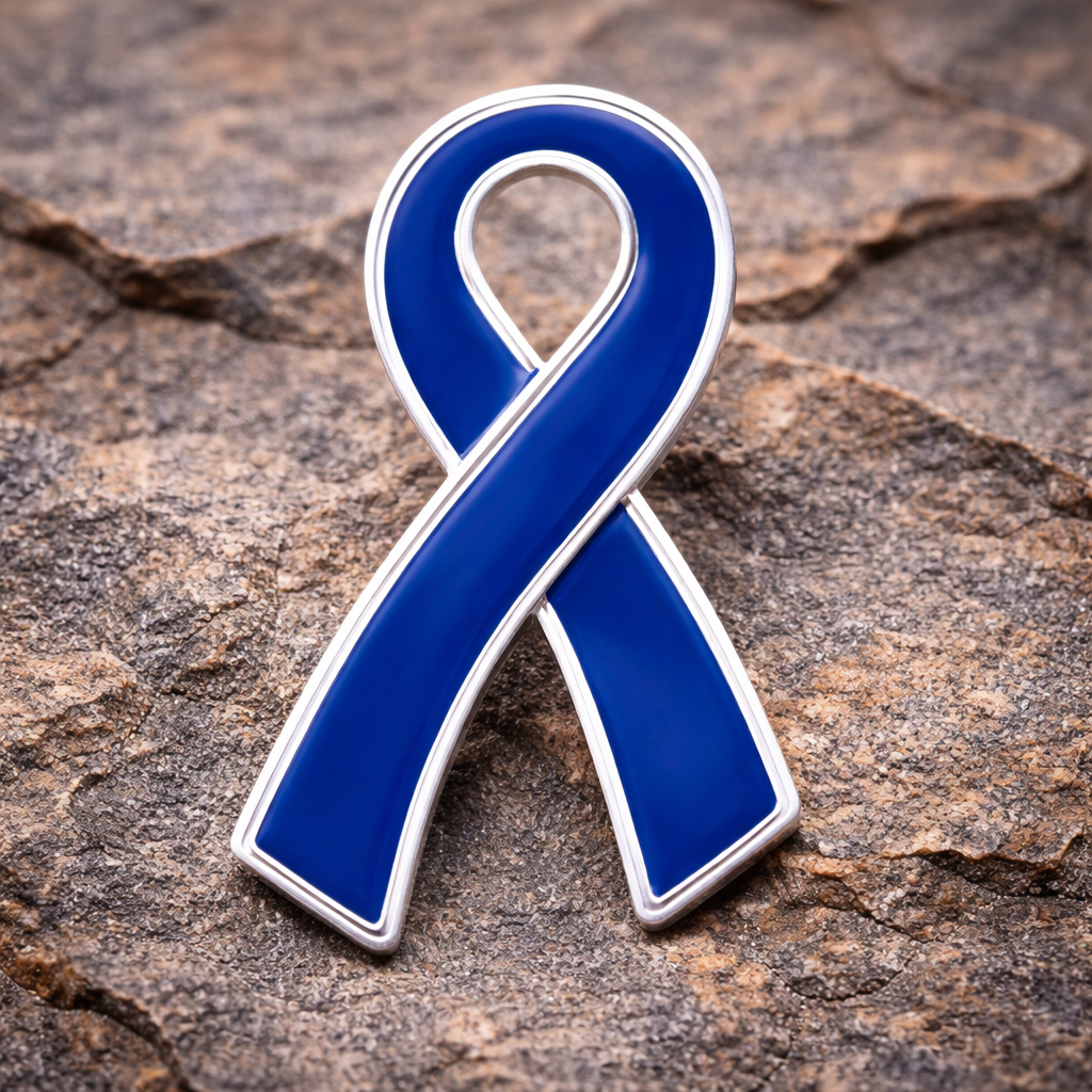 Large Flat Dark Blue Ribbon Pins