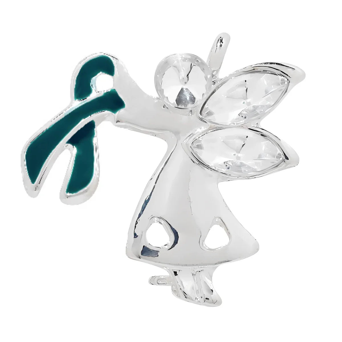 Angel By My Side Teal Ribbon Pins