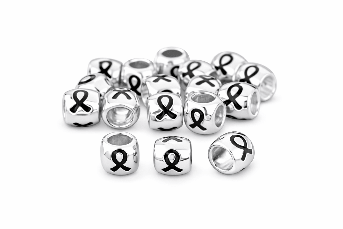 Black Ribbon Barrel Charms