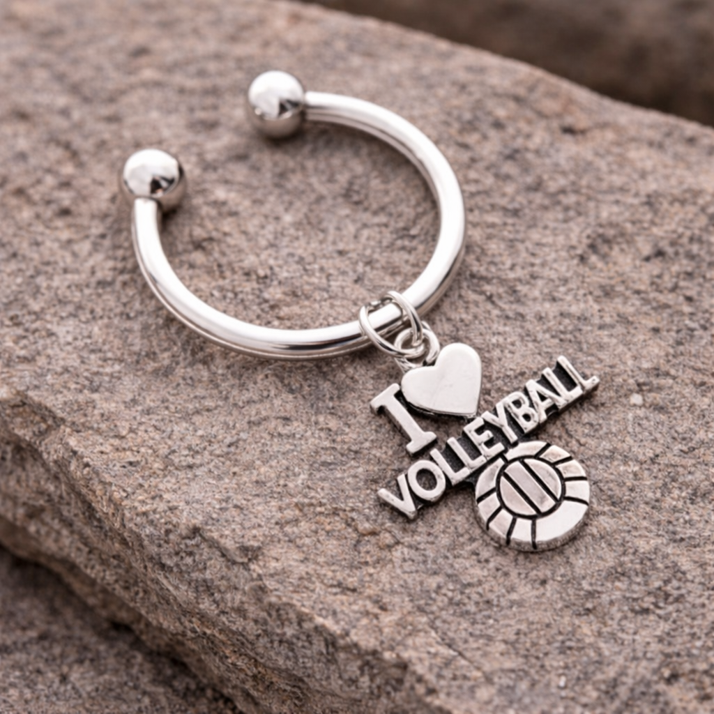 I Love Volleyball Key Chains
