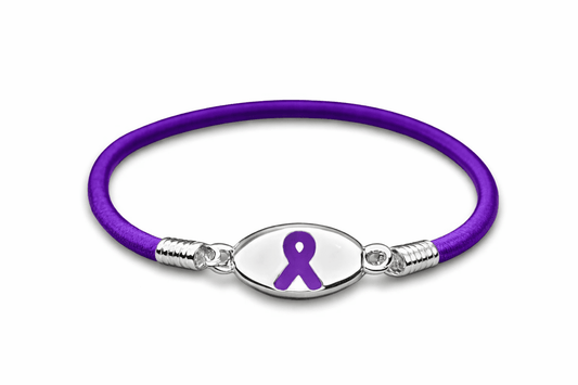 Purple Ribbon Stretch Bracelets